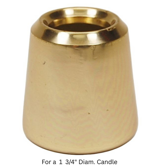 1 3/4" Smooth Brass Candle Follower