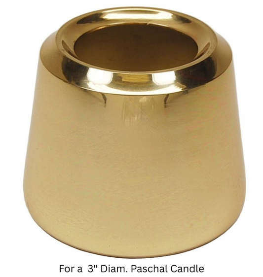 3" Smooth Brass Candle Follower