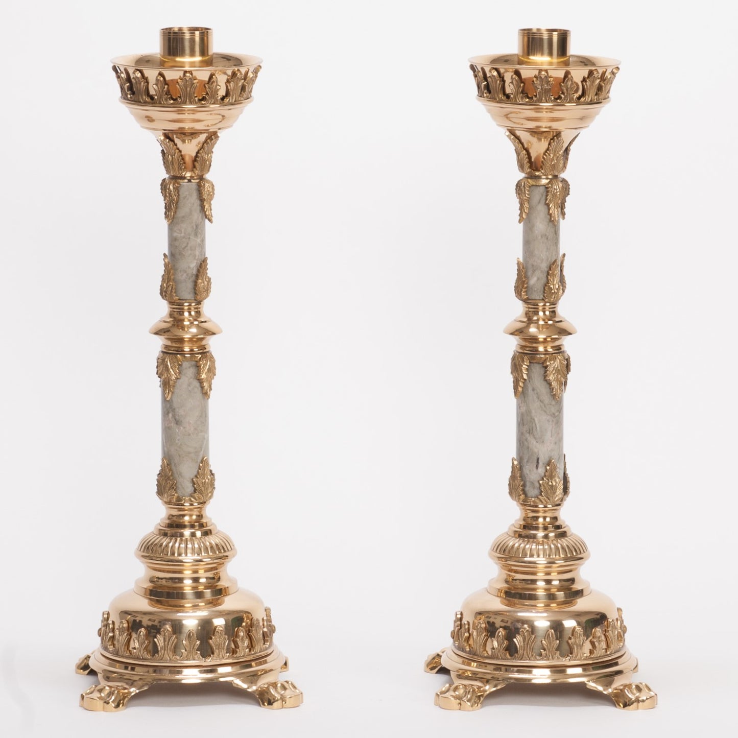 H-108MS Marble Stem Candlestick