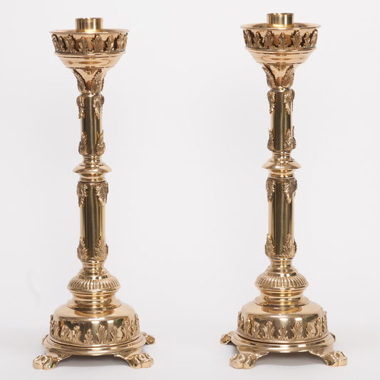 H-108SS Brass Smooth Stem Candlestick