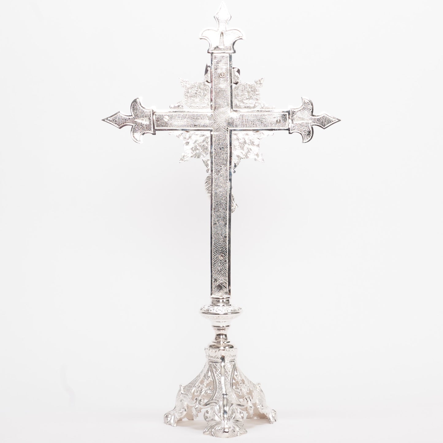 H-135ACSHS Silver Plated Altar Cross, SHORT