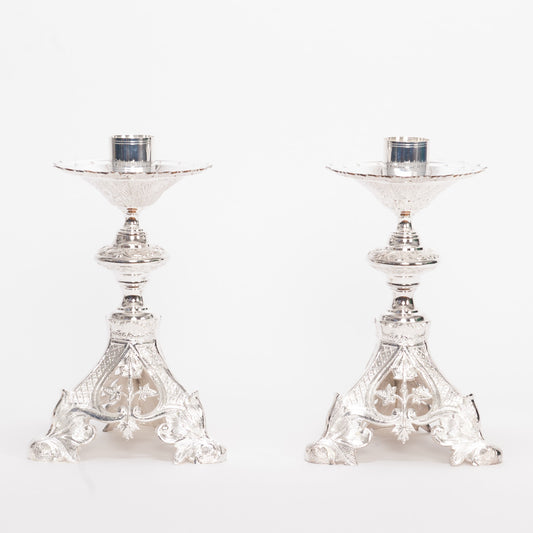 H-135SHS Silver Plated Candlestick