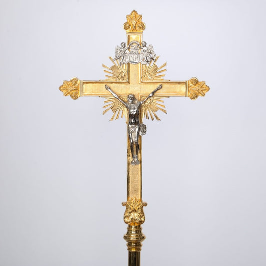 H-140G Gold Plated Processional Cross