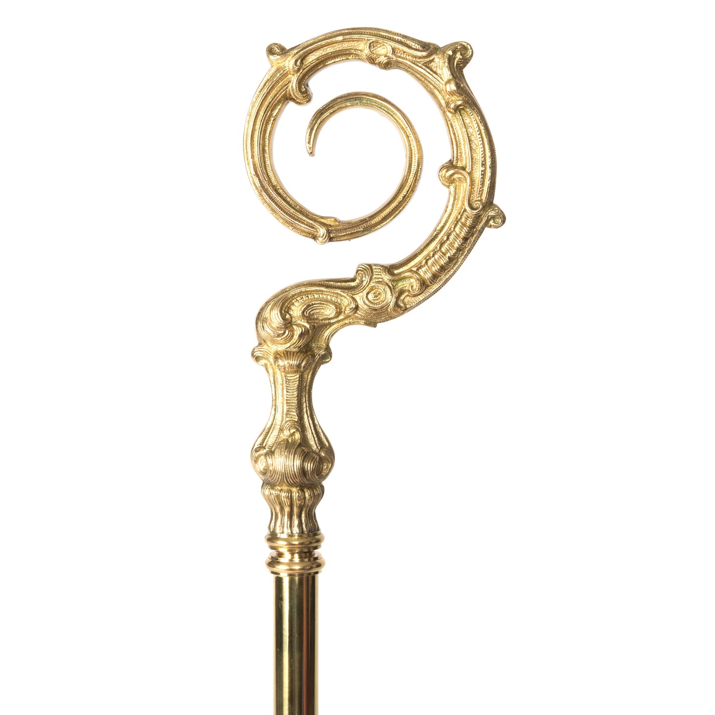 H-202 Traditional Bishop Staff Crosier in Solid Brass