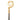Traditional 24K gold plate bishop crosier with a crook and three pole pieces, 24K gold plated