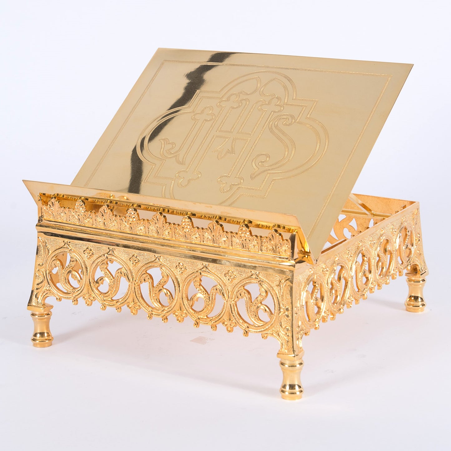 H-214G Gold Plated Missal Stand, Book Stand