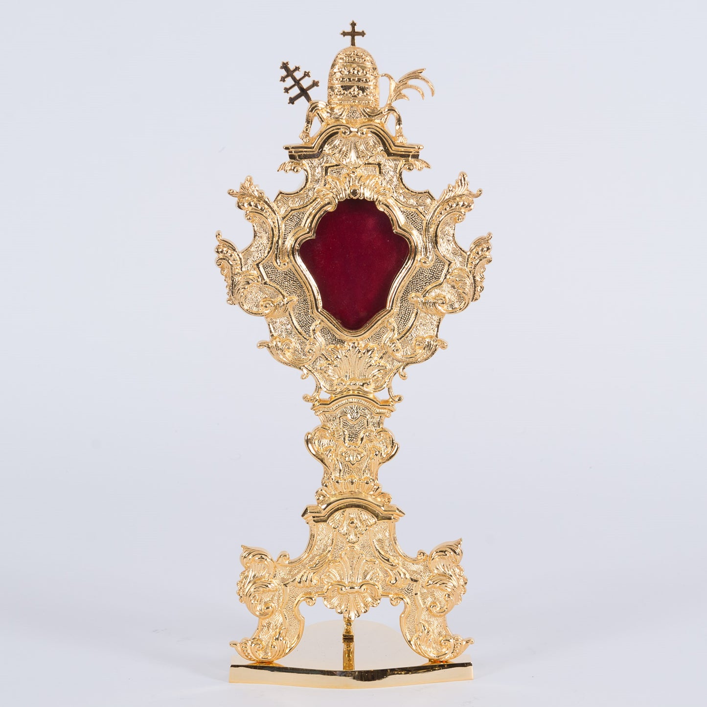 H-218G Gold Plated Pontifical Reliquary