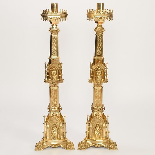 H-339-42" Large Gothic Candlestick