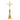 Decorative gold plated gothic altar cross, crucifix with silver corpus 
