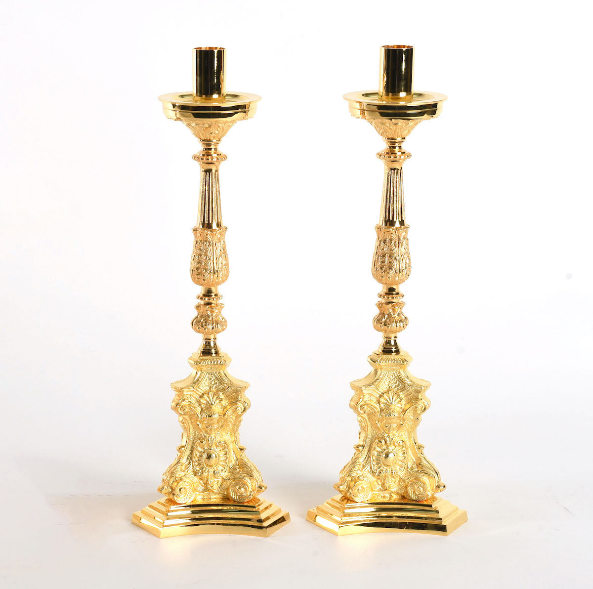 H-372G Gold Plated Candlestick