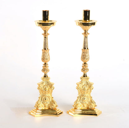 H-372G Gold Plated Candlestick