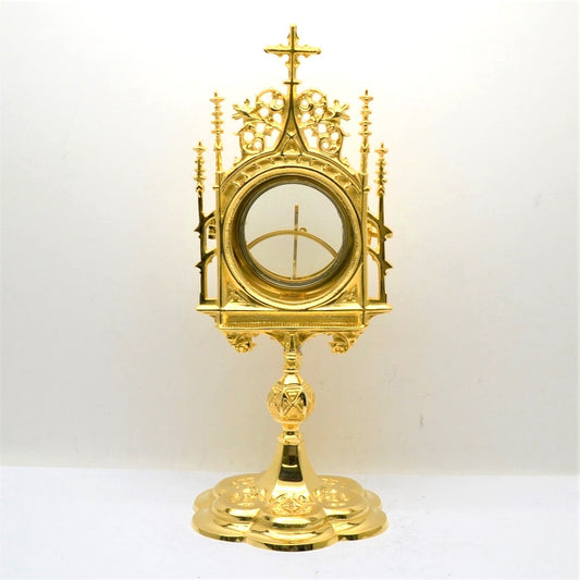 H-374 Gold Plated Chapel Monstrance