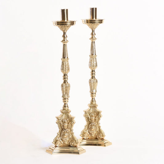 H-394B Brass Altar Candlestick