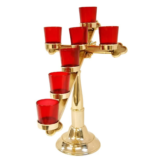 H-396 Cross Shaped Votive Candle Stand