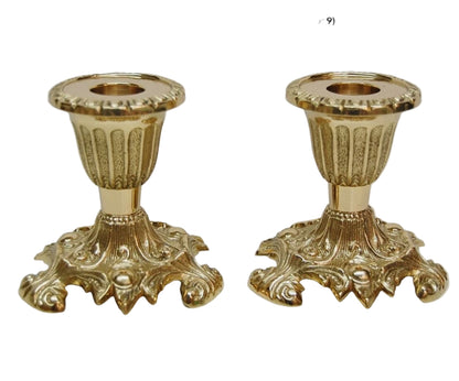 H-399 Short Brass Candlestick