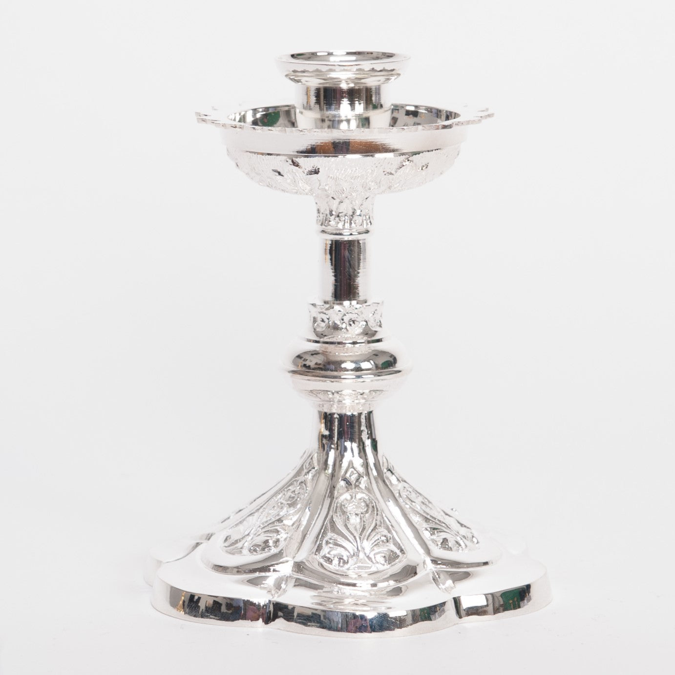 H-44BS Silver Plated Altar Candlestick