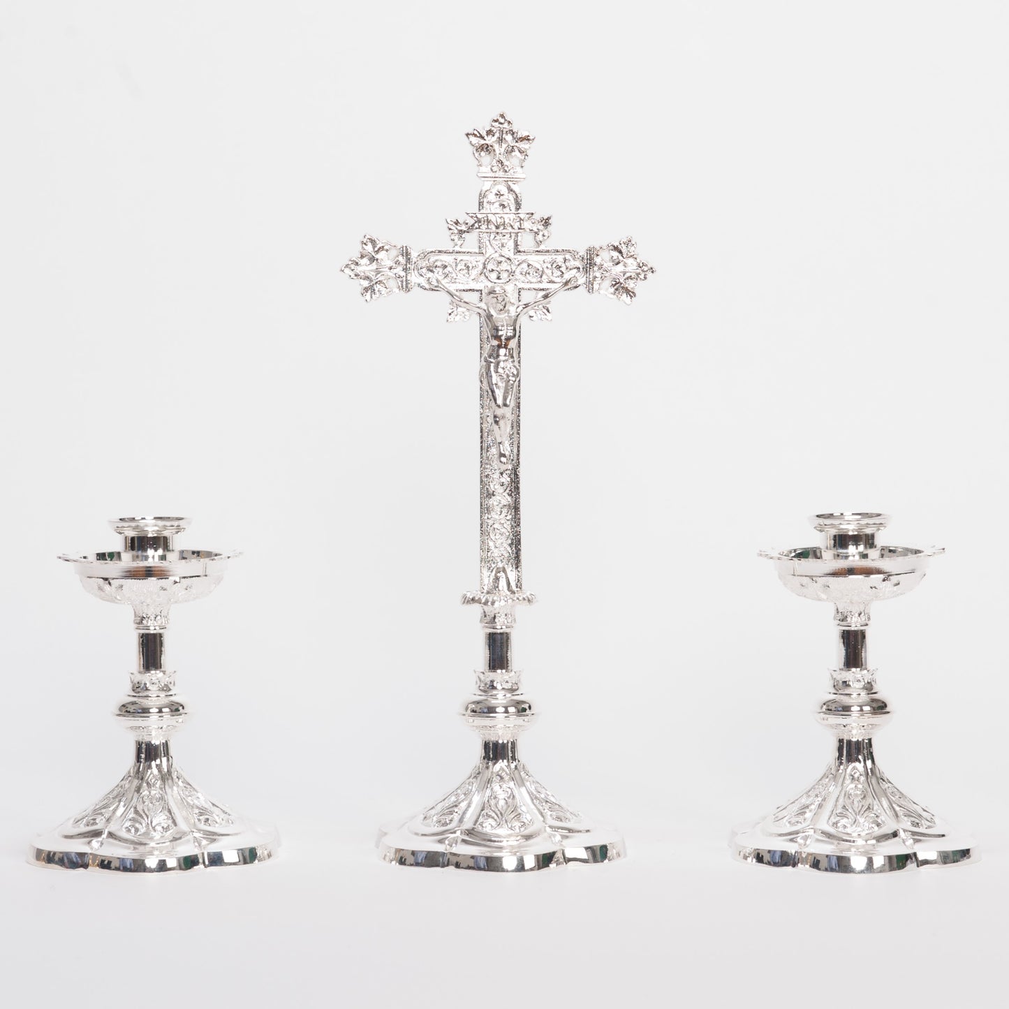 H-44BS Silver Plated Altar Candlestick