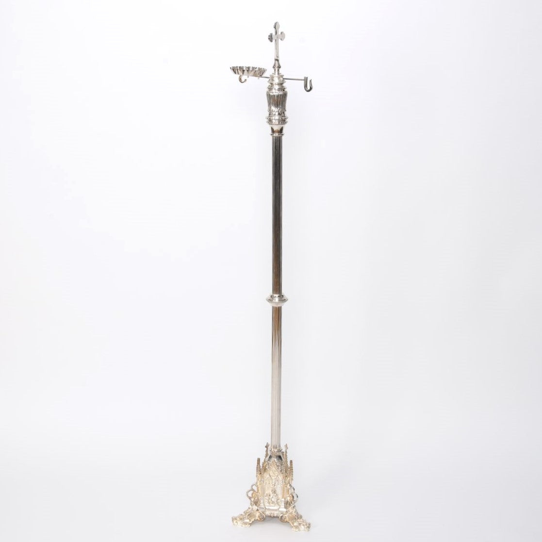 H-70S Silver Plated Gothic Censer Stand