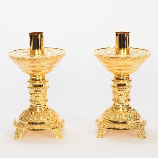 H-98G-8.5 Gold Plated Candlestick