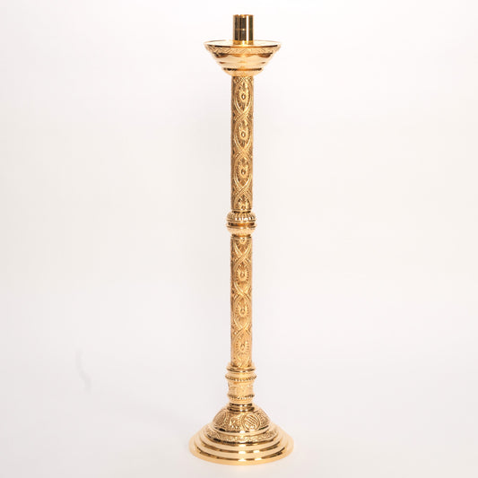 H-98PASG-48 Gold Plated Paschal Candlestick