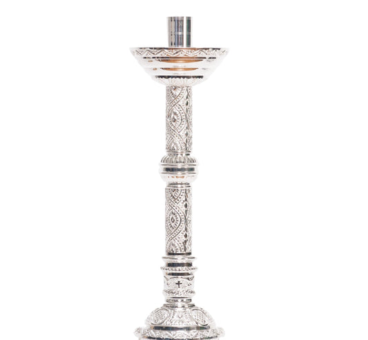 H-98S-18.5 Silver Plated Candlestick