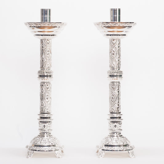 H-98S-18.5 Silver Plated Candlestick