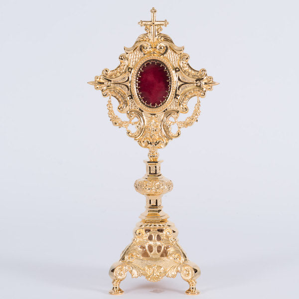 H-9G Large Gold Plated Reliquary