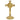 polished brass cross reliquary to display your relic. Showing the back view